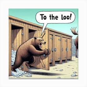 To The Loo 1 Canvas Print