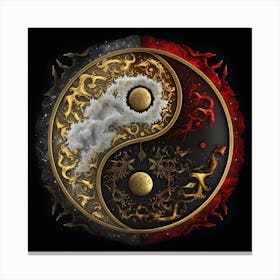 Yin Yang Symbol Art Canvas Print