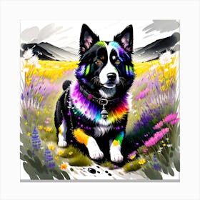 Rainbow Corgi 1 Canvas Print