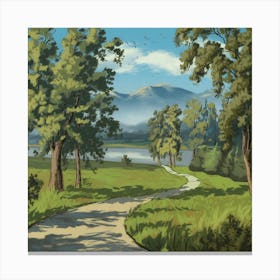 Path To The Lake Canvas Print