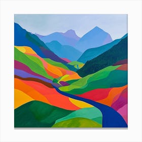 Colourful Abstract Berchtesgaden National Park Germany 3 Canvas Print