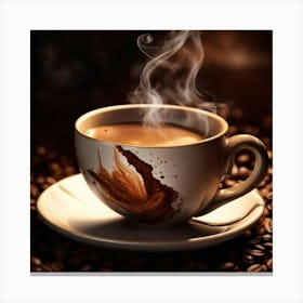 Cup with aromatic coffee Canvas Print