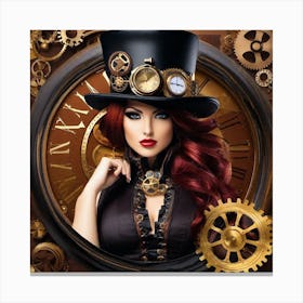 Steampunk Girl 2 Canvas Print