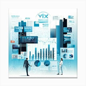 An Intricate Complex Illustration Revealing Data Statistics And Analysis Set Against A Backdrop Wi Canvas Print