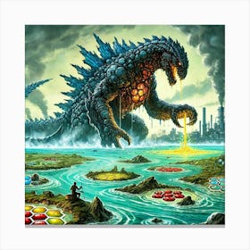 A Scene Showing Venox, The Corrosive Leviathan, Ma Converted Canvas Print