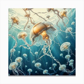 Parade of the Immortal Jellyfish Canvas Print