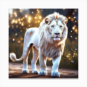 Lion In The Forest 50 Canvas Print