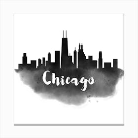 Watercolor Chicago Skyline Canvas Print