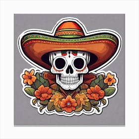 Day Of The Dead Skull 29 Canvas Print