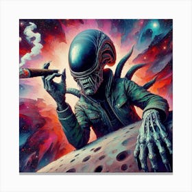 Alien Cigarette 1 Canvas Print