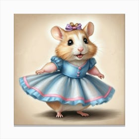 Hamster In A Dress Canvas Print