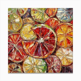 Citrus Slices Art Canvas Print