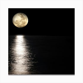 Full Moon Over Water Canvas Print