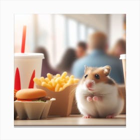 Fast Food Hamster Canvas Print