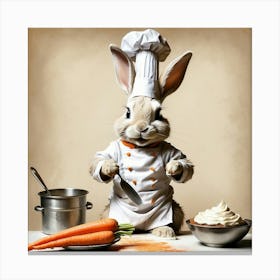 Chef Rabbit 4 Canvas Print