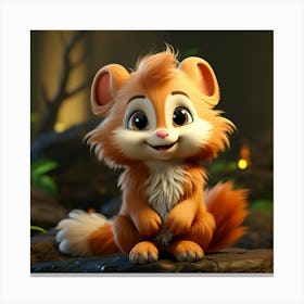 Cute Little Squirrel 2 Canvas Print