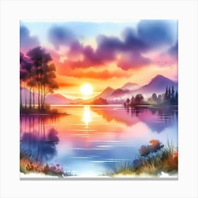 Sunset Painting 6 Canvas Print