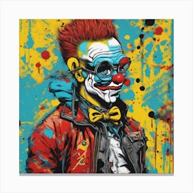 Andy Getty, Pt X, In The Style Of Lowbrow Art, Technopunk, Vibrant Graffiti Art, Stark And Unfiltere (11) Canvas Print