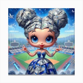 LA Dodgers Dolls With Money Canvas Print