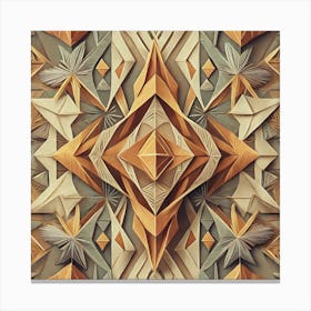 Firefly Beautiful Modern Abstract Detailed Native American Tribal Pattern And Symbols With Uniformed Canvas Print