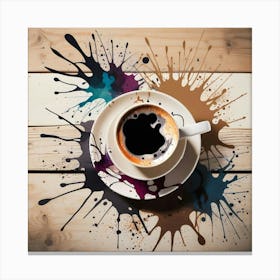 Coffee Splatters 3 Canvas Print