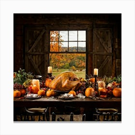 Thanksgiving Table 2 Canvas Print