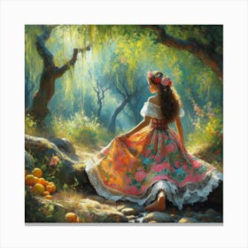 Girl In The Forest13 Canvas Print