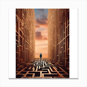 Man In A Maze Canvas Print