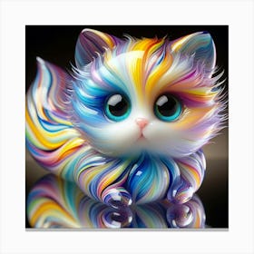 Rainbow Cat 6 Canvas Print