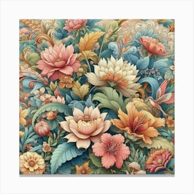 Russian Floral Painting Canvas Print