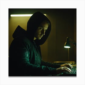 Hacker Stock Photos & Royalty-Free Footage Canvas Print