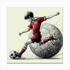 Soccer boy 2 Canvas Print