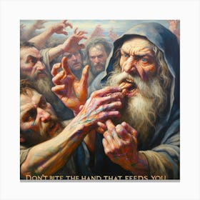 Don'T Bite The Hand That Feeds You Canvas Print