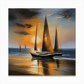 Beach Sunset Canvas Print