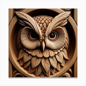 Owl Carving 2 Canvas Print