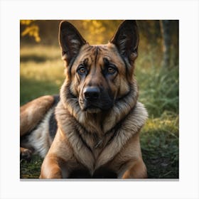 Lying German Shepherd Canvas Print