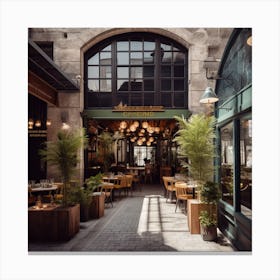 Restaurant In Paris Canvas Print