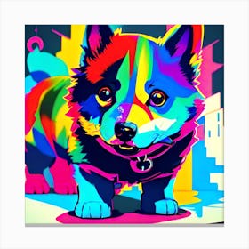 Corgi Painting 20 Canvas Print