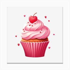 Valentine'S Day Cupcake 1 Canvas Print