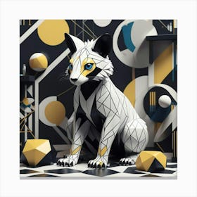 Geometric Fox 2 Canvas Print