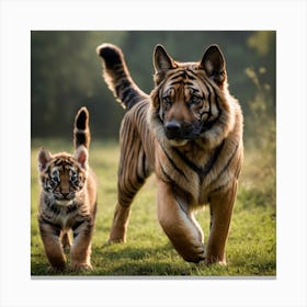 Mama Tiger Shepherd Breed Canvas Print