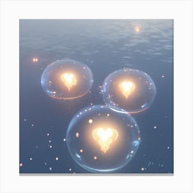 Heart Bubbles Canvas Print