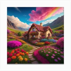 House In The Garden Canvas Print