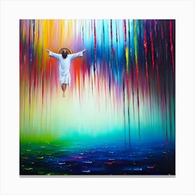 Jesus In The Rain Canvas Print