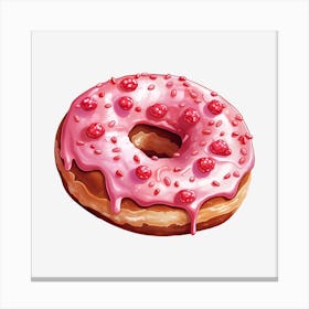 Donut With Berries Canvas Print