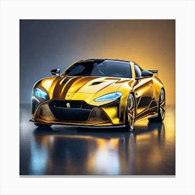 Gold Sports Car 11 Canvas Print