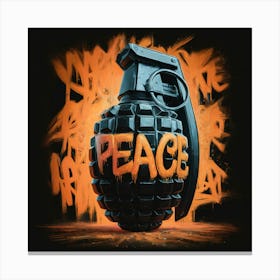 Peace Grenade Canvas Print