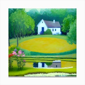 House By The Pond 13 Canvas Print