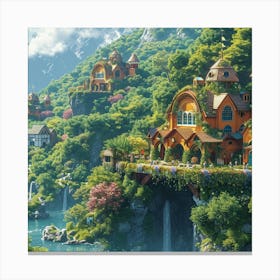 Fairytale Village 2 Canvas Print
