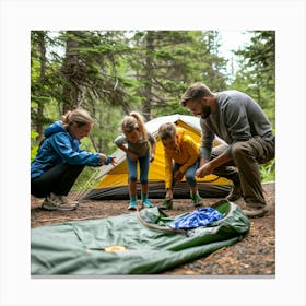 Stockcake Family Camping Trip 1719802892 Canvas Print